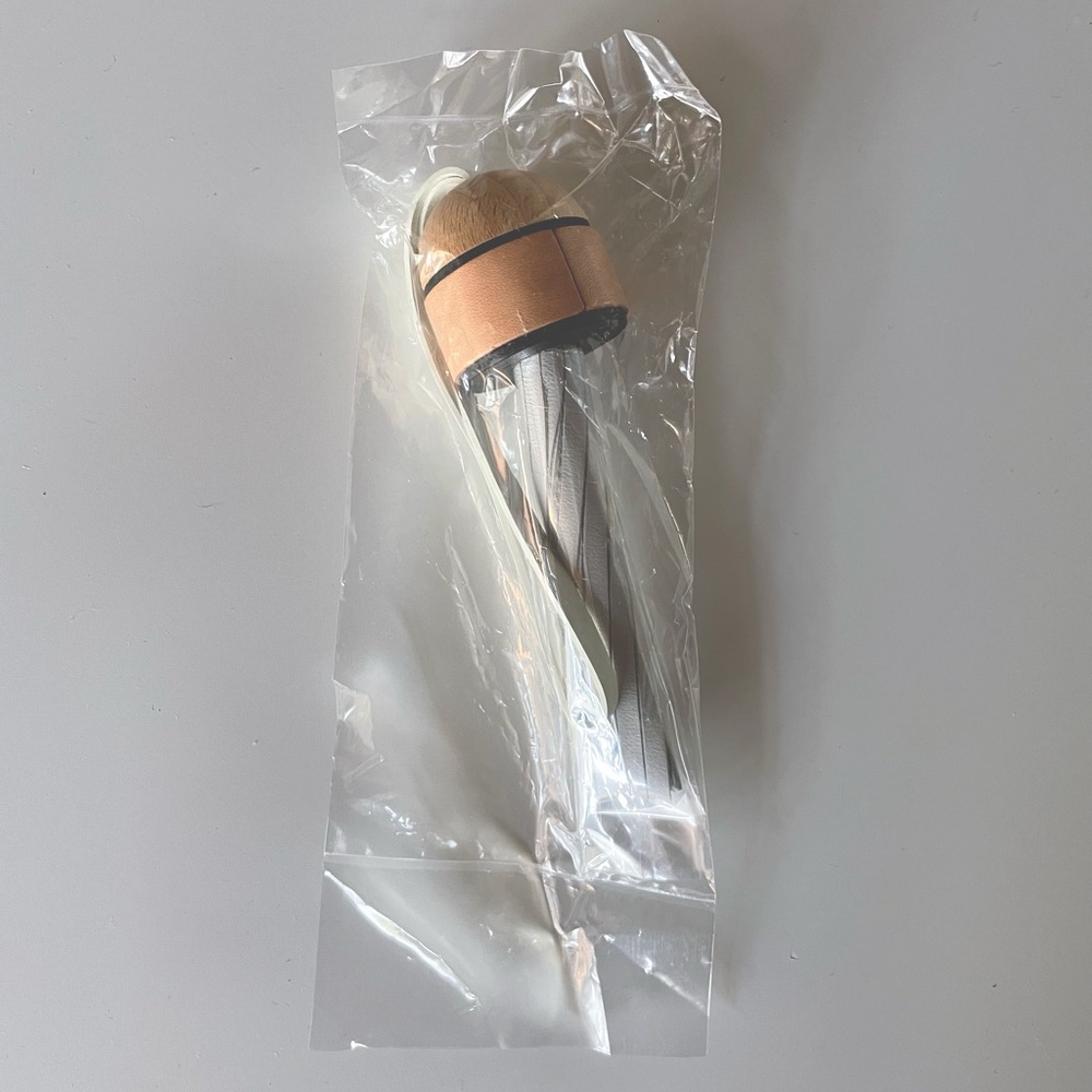 Building Block Wood and Leather Tassel